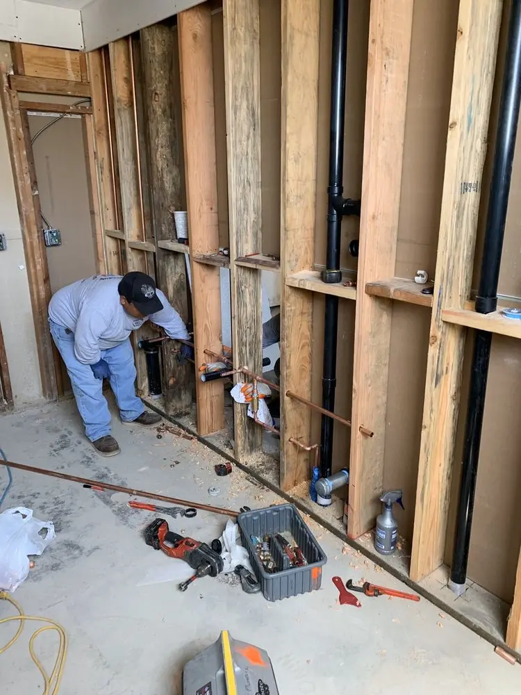 Commercial rough-in plumbing for Water Heater Replacement in Shell Beach